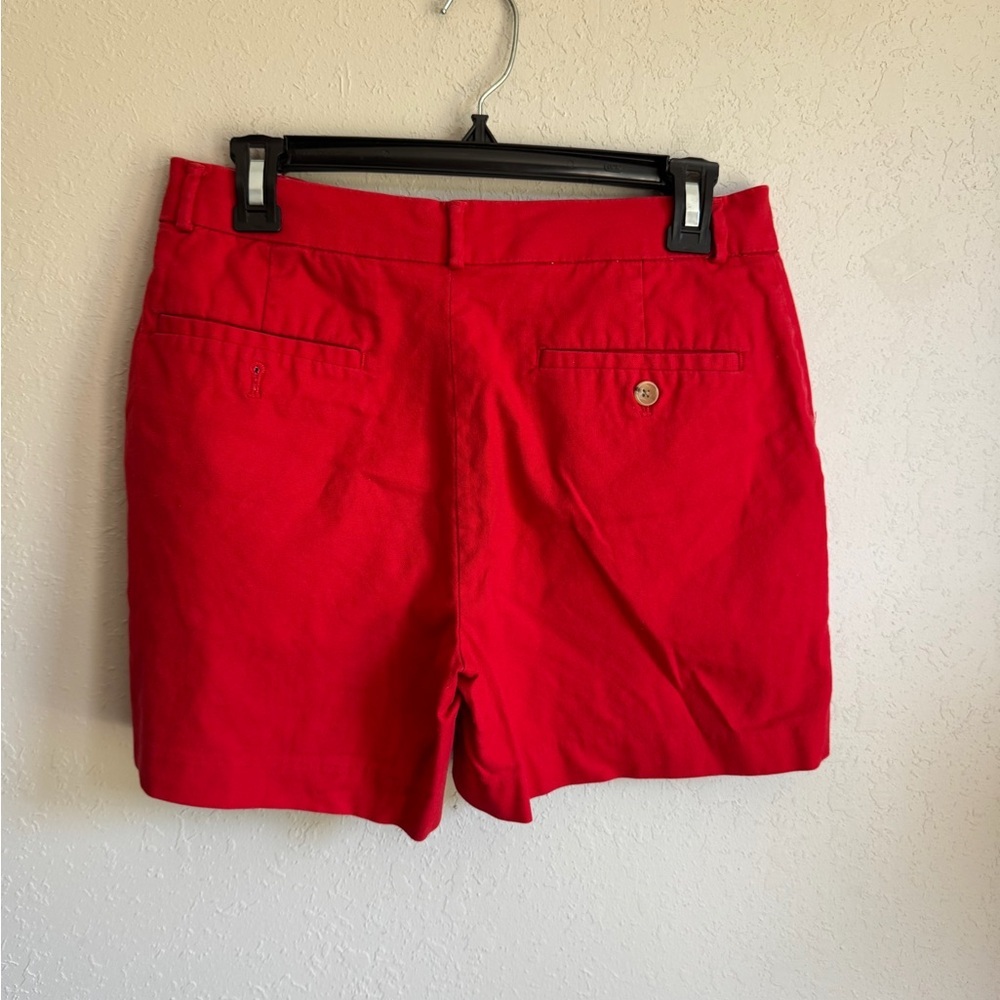 Banana Republic Red Mid Rise Bermuda Shorts Womens 4 Beach Coastal Summer - Picture 4 of 5